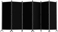 Room Divider 6-Panel Privacy Screen, Portable Screen Steel Frame by GREZJXC