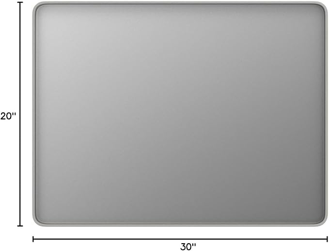 Brushed Nickel Bathroom Mirror 20x30 Inch, Brushed Silver Metal Frame Mirror - Image 9