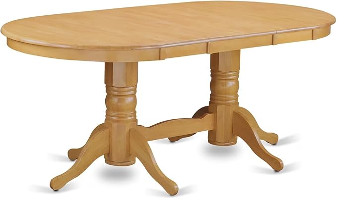 East West Furniture VAAN5-OAK-C 5 Piece Dining Table Set - Image 4