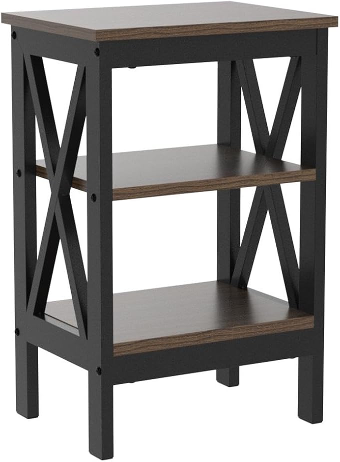 VECELO Modern Nightstands X-Design Side End Table Night Stand - Image 5