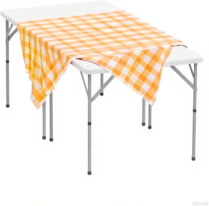 HLPB 34'' Square Folding Card Table 2 Pcs, Fold-in-Half Portable Dining Table - Image 3