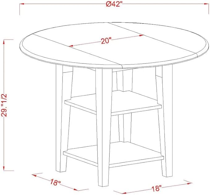 East West Furniture SUDA5-LWH-W 5 Piece Dining Room Furniture Set Includes a - Image 12