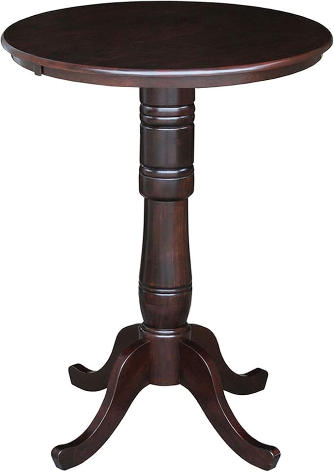 IC International Concepts 30" Round Top Pedestal Table, Bar Height-40.9" by InternationalConcepts