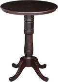 IC International Concepts 30" Round Top Pedestal Table, Bar Height-40.9" by InternationalConcepts