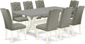 East West Furniture X097EL207-9 9 Piece Dining Set Includes a Rectangle Dining by EastWestFurniture