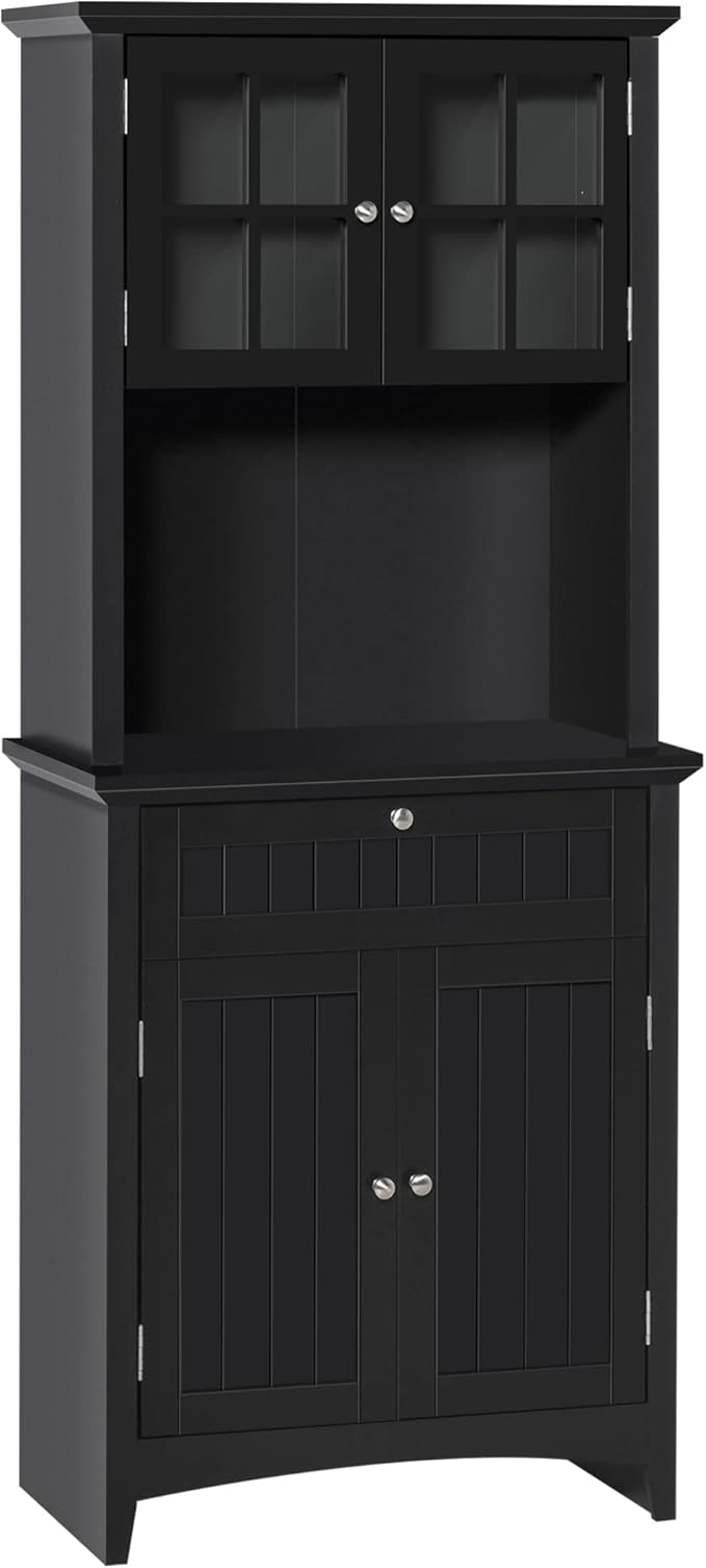HOMCOM Elegant Buffet with Hutch, Kitchen Pantry Storage Cabinet with Framed by HOMCOM