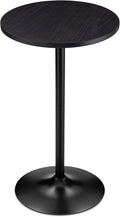 Glitzhome 39.5" H Round Bar Table Pub Table, Wood Top by Glitzhome
