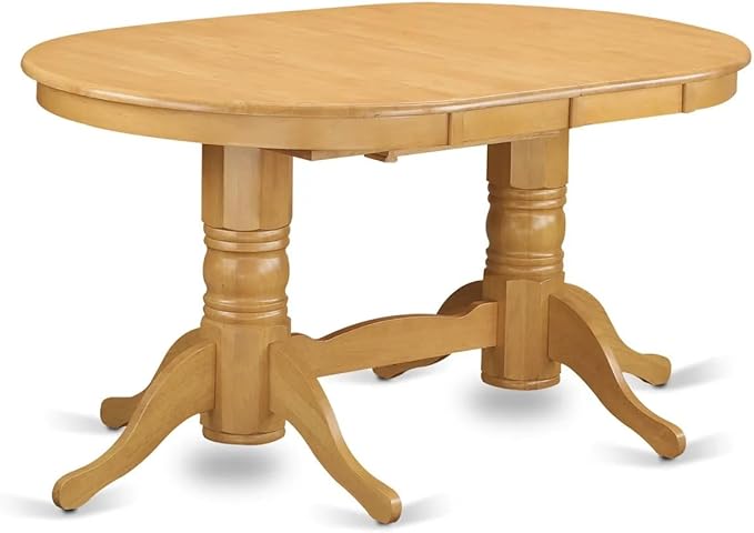 East West Furniture VAAB5-OAK-55 5 Piece Dining Table Set Includes an Oval - Image 6