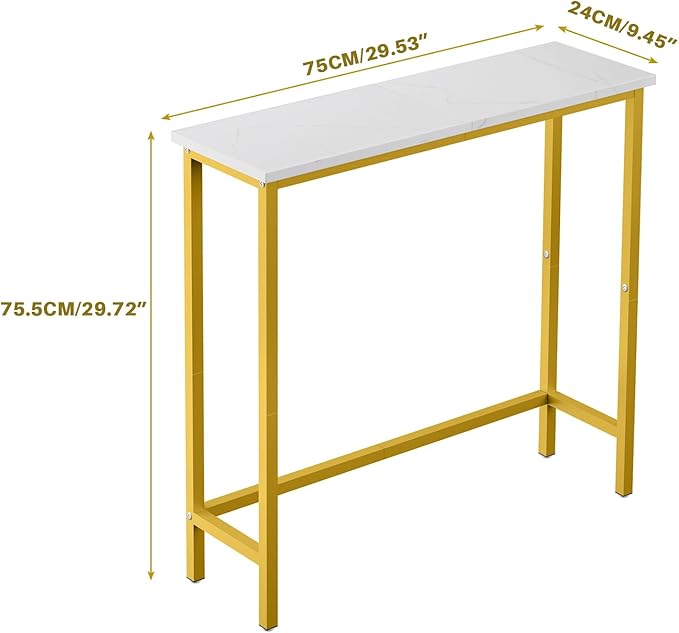 HollyHOME Narrow Console Table, 29.5" Slim Entryway Table, Sofa Stand, Hallway - Image 3