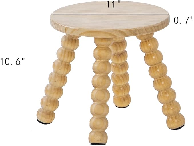 Solid Wooden Step Stool for Kids Adults, 10 inch Short Chair Perfect Matched - Image 9
