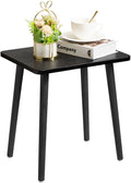 FORAOFUR Black Side/End Table, Minimalist Wooden Small Accent Table by FORAOFUR