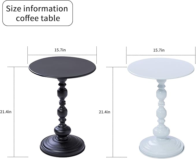 Chic Vintage Round Side Table - Image 2