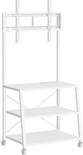 HOOBRO Rolling TV Stand with Mount and Power Outlet Up to 55 inch TV, Corner by HOOBRO