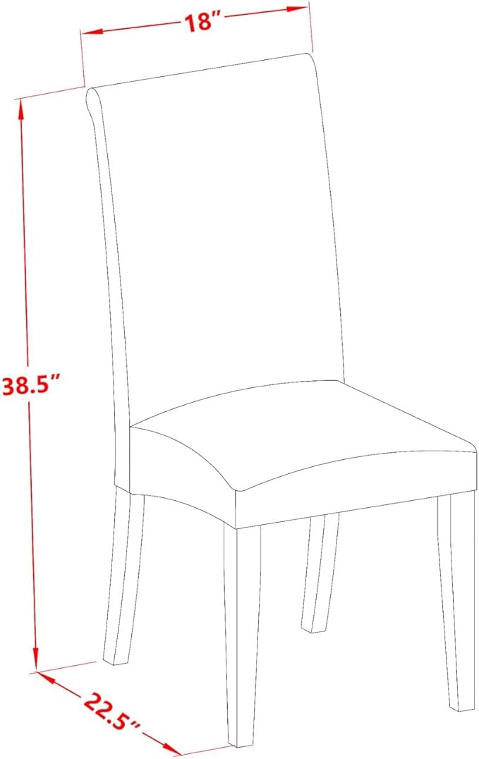 East West Furniture DLBA5-MAH-18 5 Piece Dining Room Table Set Includes a Round - Image 6