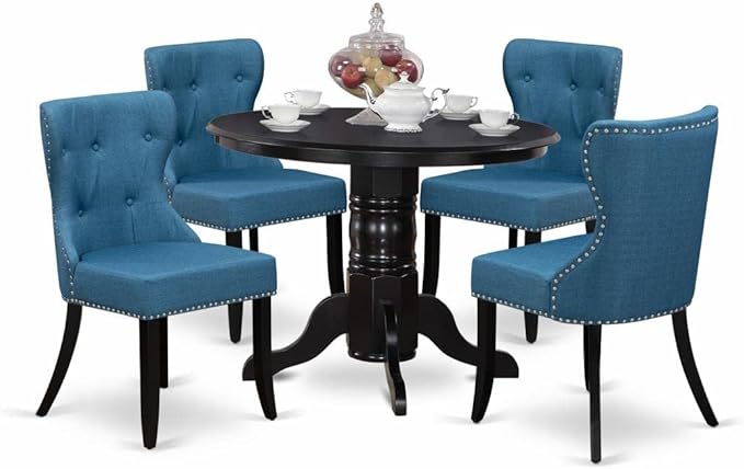 East West Furniture SHSI5-BLK-21 5 Piece Dining Table Set by EastWestFurniture