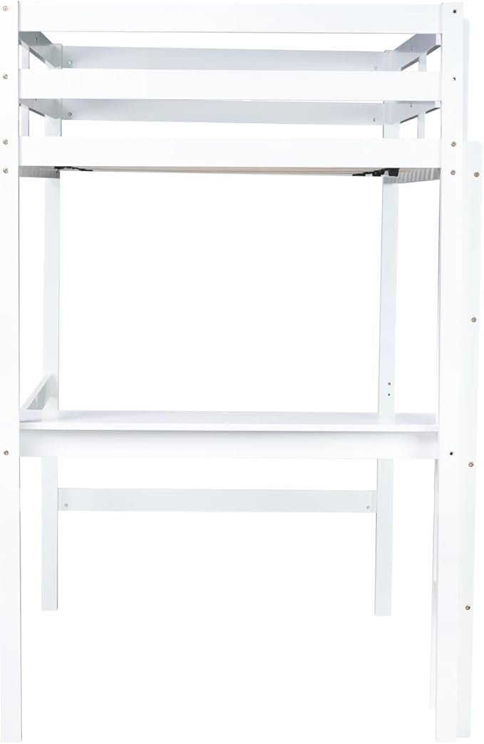 HomSof Twin Loft Bed with Built-in Desk - Image 8