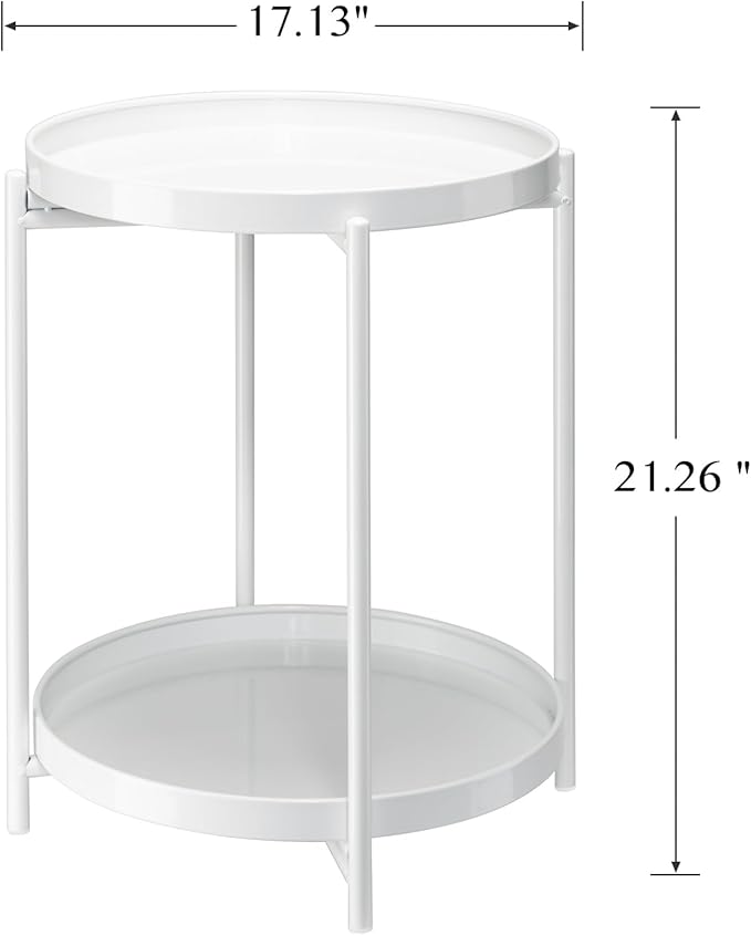 Danpinera 2 Tier Metal Side Table - Image 3