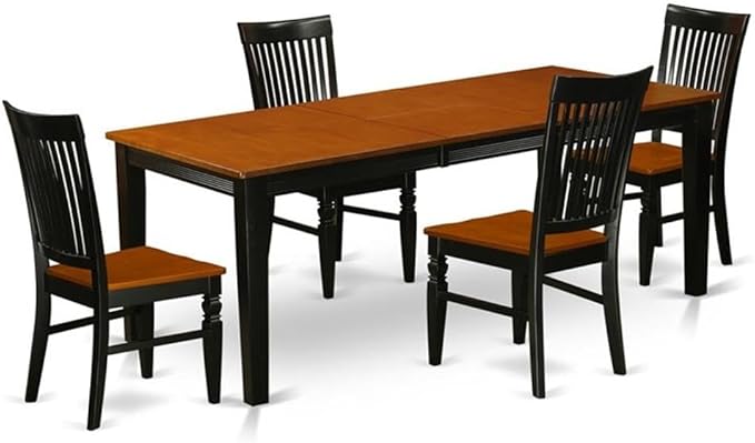 East West Furniture QUWE5-BCH-W 5 Piece Dining Table Set by EastWestFurniture