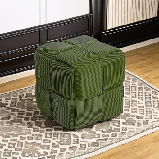 Ottoman Foot Rest Soft and Comfortable Ottoman Square Corduroy Woven Design - Image 6