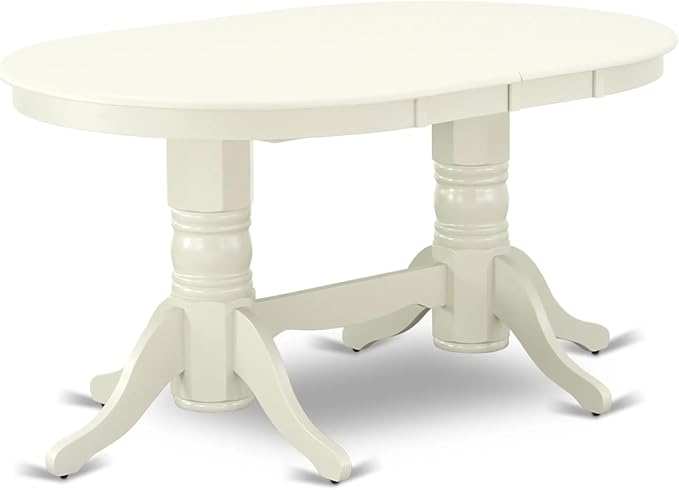 East West Furniture VAAB5-LWH-02 5 Piece Dining Room Table Set Includes an Oval - Image 7