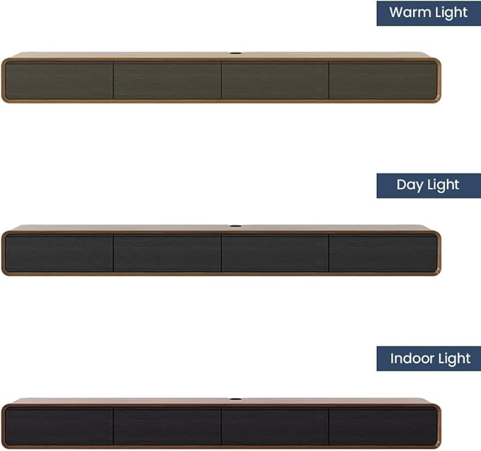 POVISON Fully-Assembled Minimalist Floating TV Stand, Modern Wall-Mounted - Image 4