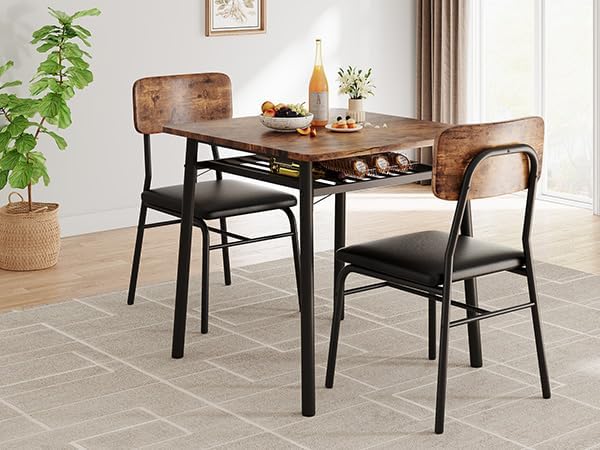 IDEALHOUSE 3-Piece Dining Table Set by IDEALHOUSE
