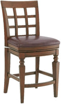 Napa Counter Height Stool with Back, Mahogany by AlaterreFurniture