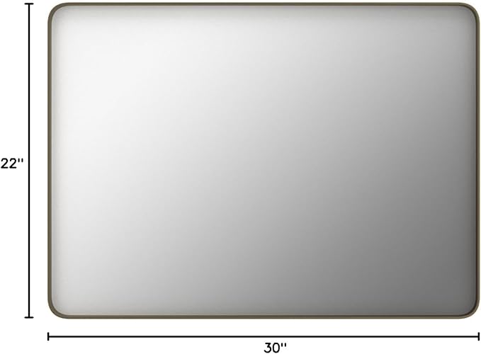 Bronze Bathroom Mirror 22x30 Inch, Brushed Bronze Metal Frame Mirror - Image 9