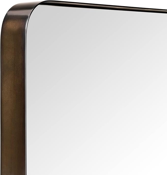 TEHOME 24x36 inch Oil Rubbed Bronze Metal Framed Bathroom Mirror - Image 4
