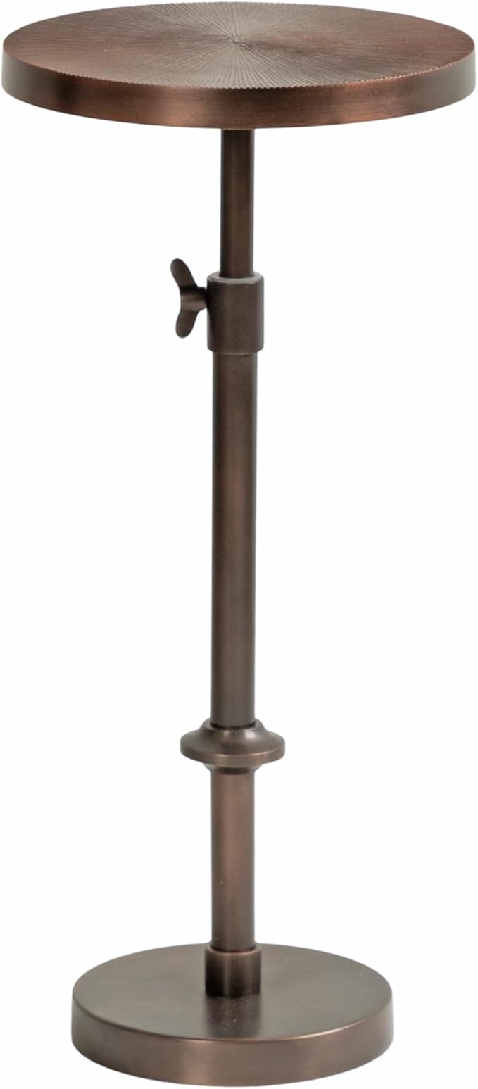 Kate and Laurel Engles Traditional Adjustable-Height Pedestal Drink Table; 10 x by KateandLaurel