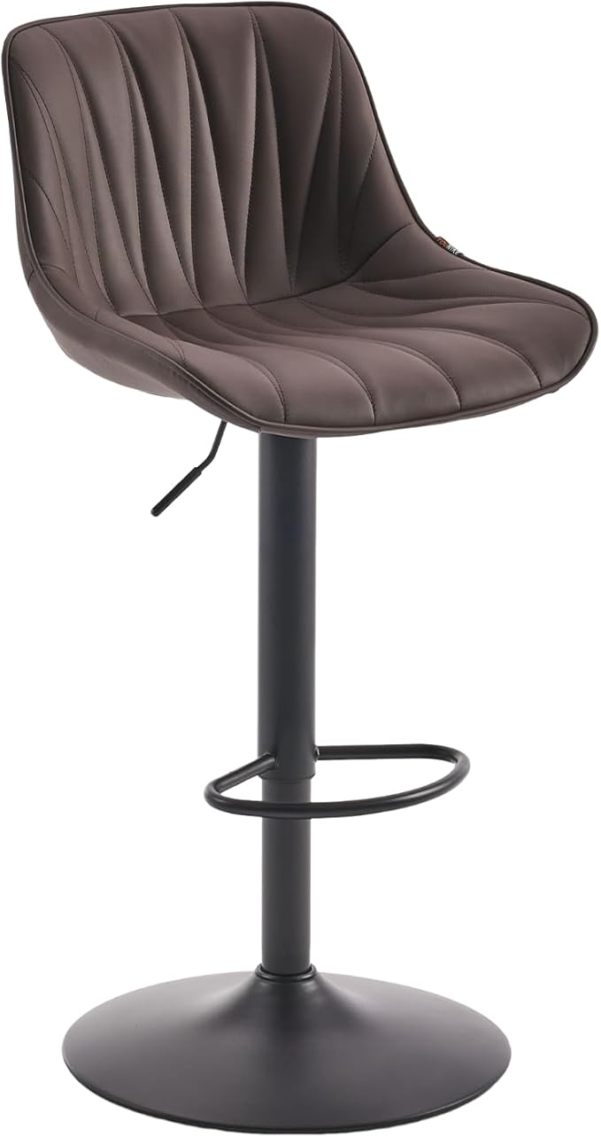 YOUNIKE Bar Stools Set of 2, Faux Leather Padded Bar Stool Counter Height - Image 3
