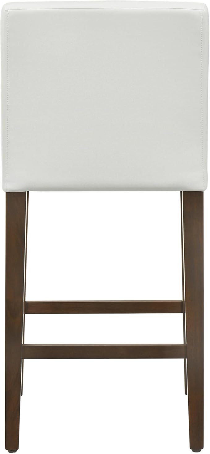 CHITA Counter Height Bar Stools Set of 2, PU Leather in White - Image 6