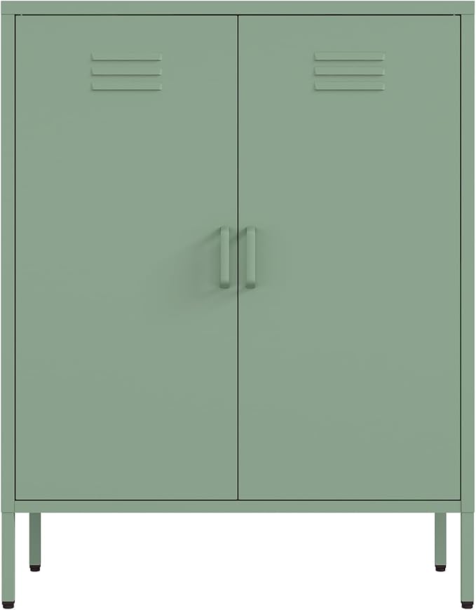 Manhattan Comfort Naomi Modern Metal Accent Cabinet, Minimalist Storage Cabinet by ManhattanComfort