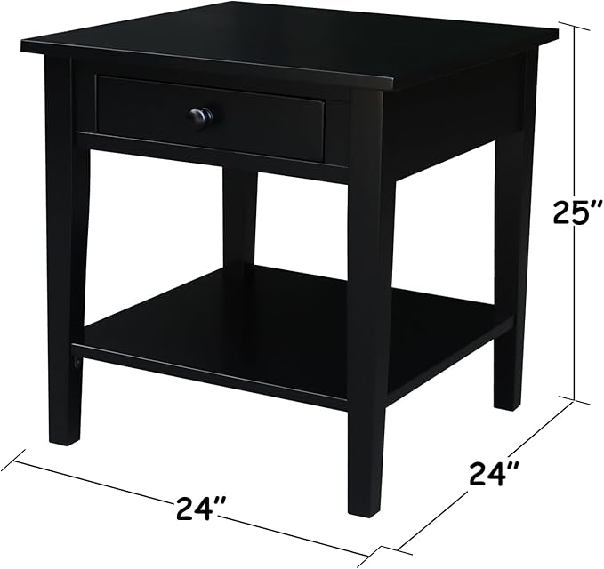 IC INTERNATIONAL CONCEPTS Solid Wood Spencer End Table - Image 3