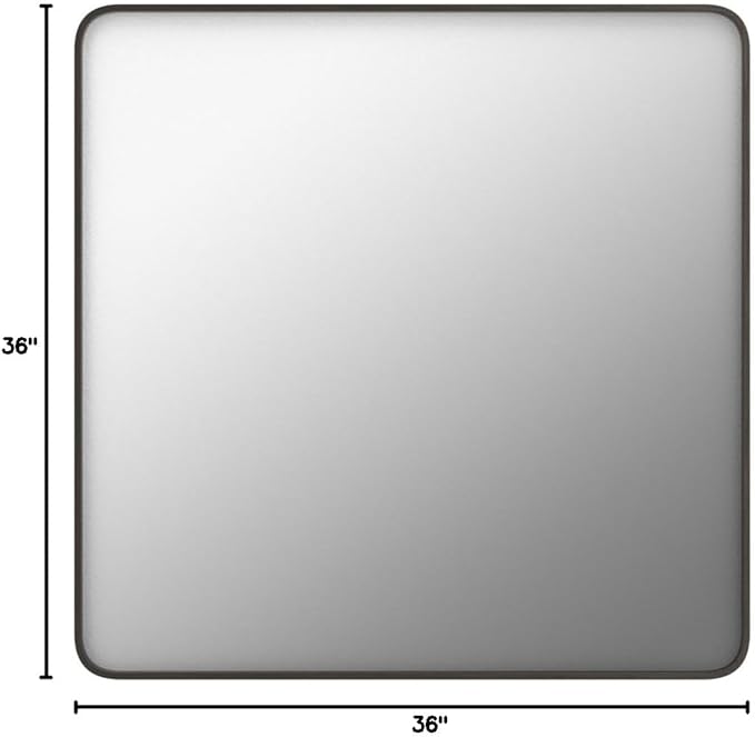 36x36 Square Bathroom Framed Mirror - Image 9