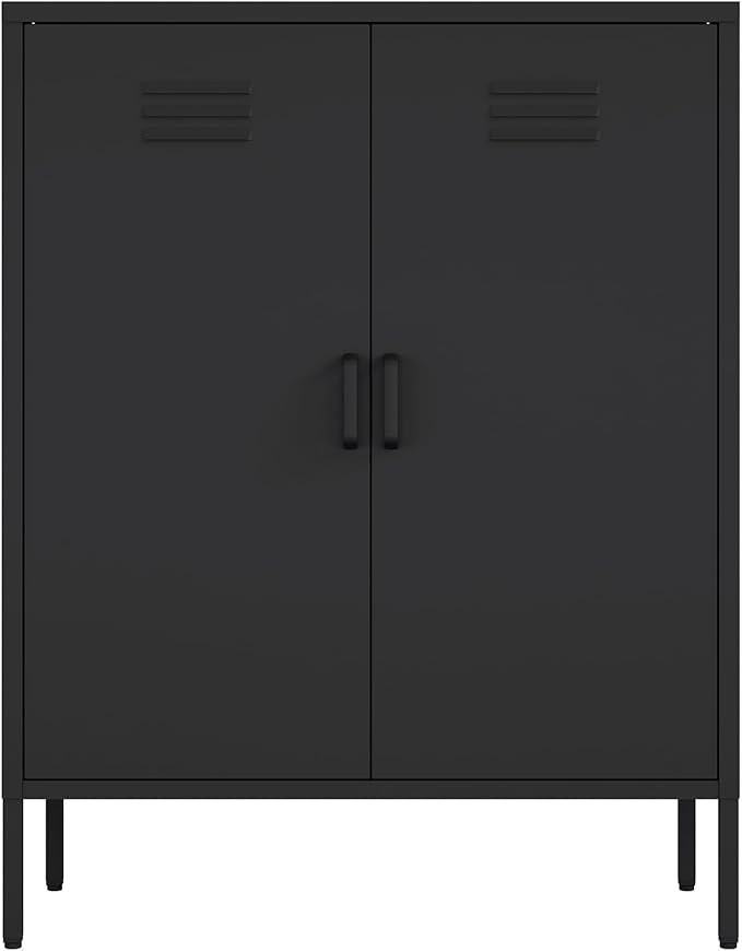 Manhattan Comfort Naomi Modern Metal Accent Cabinet, Minimalist Storage Cabinet by ManhattanComfort