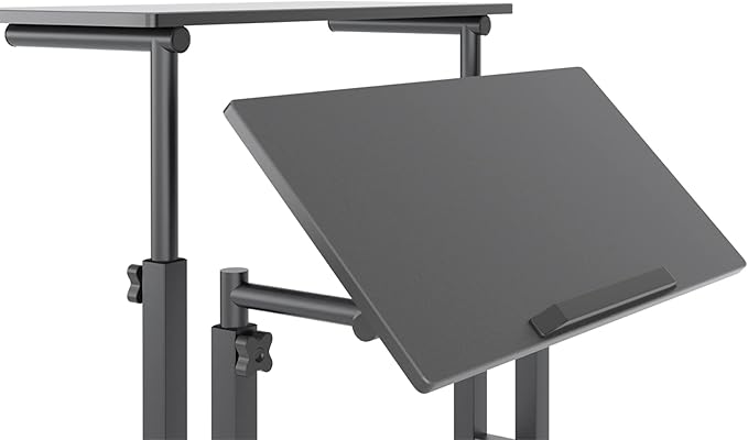 soges 23.6inches Height Adjustable Desk Laptop Desk on The Wheels, Rolling - Image 8