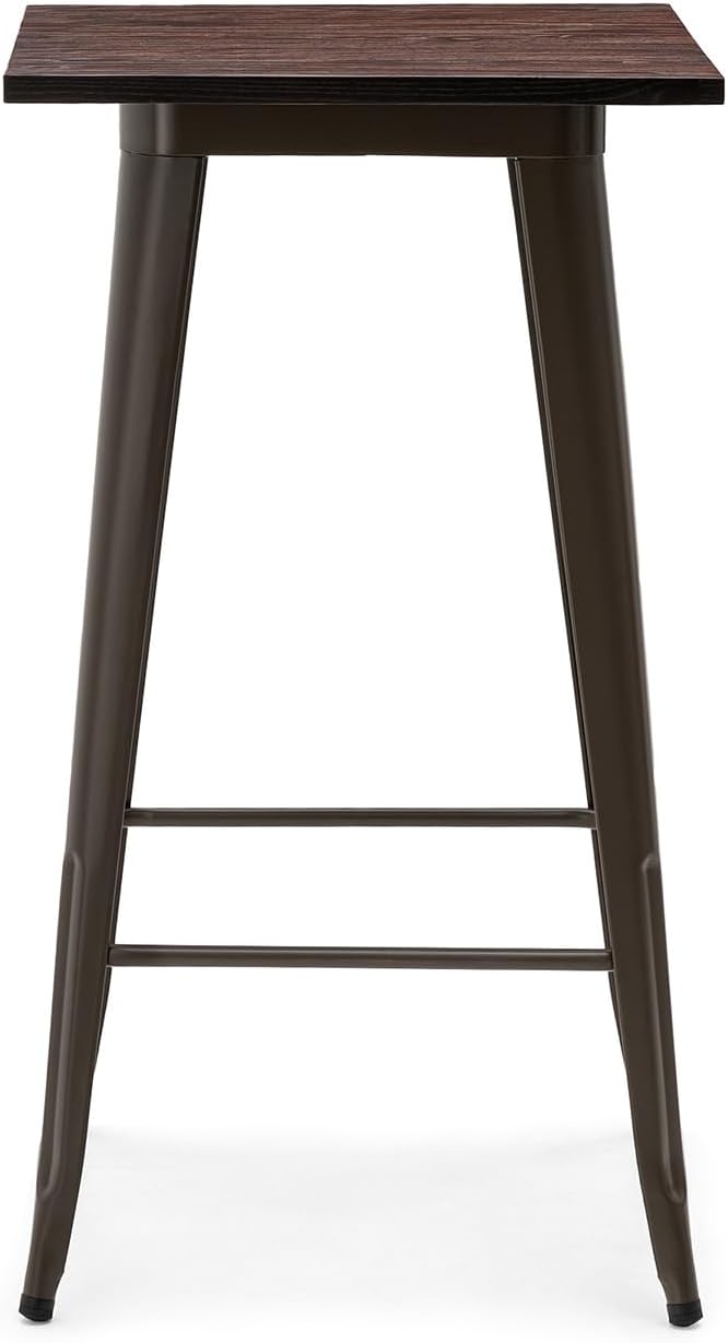 Glitzhome 41.25" H Modern Style Square High Heavy-Duty Metal Bar Table - Image 9