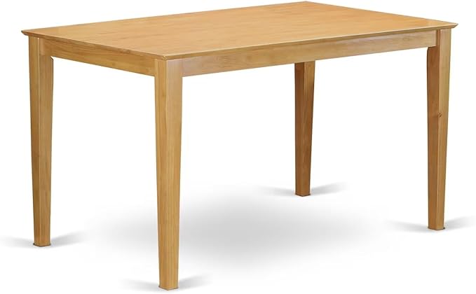 East West Furniture CAPU7H-OAK-W 7 Piece Kitchen Counter Height Dining Table - Image 3