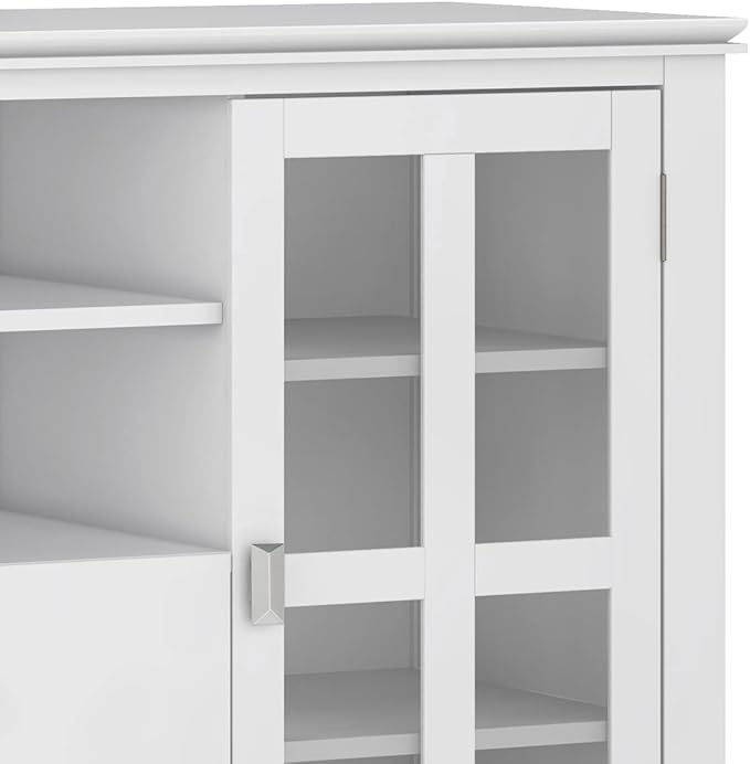 SIMPLIHOME Artisan SOLID WOOD 53 Inch Wide Contemporary TV Media Stand in White - Image 9