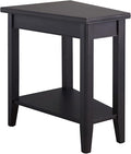 Leick Home Laurent End Table, Solid Wood, Narrow Wedge Shape, Bottom Display by LeickFurniture