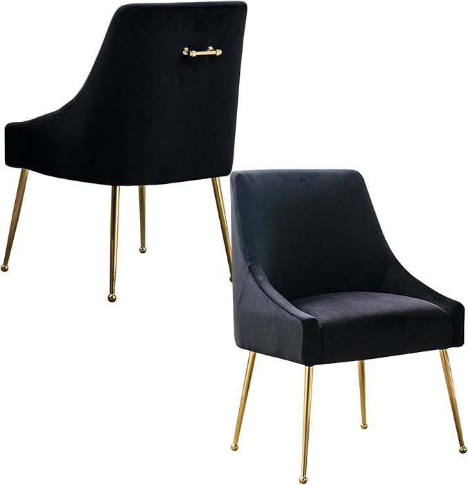 Velvet Dining Chairs Set of 2, Furniture Collection Modern Contemporary - Image 3