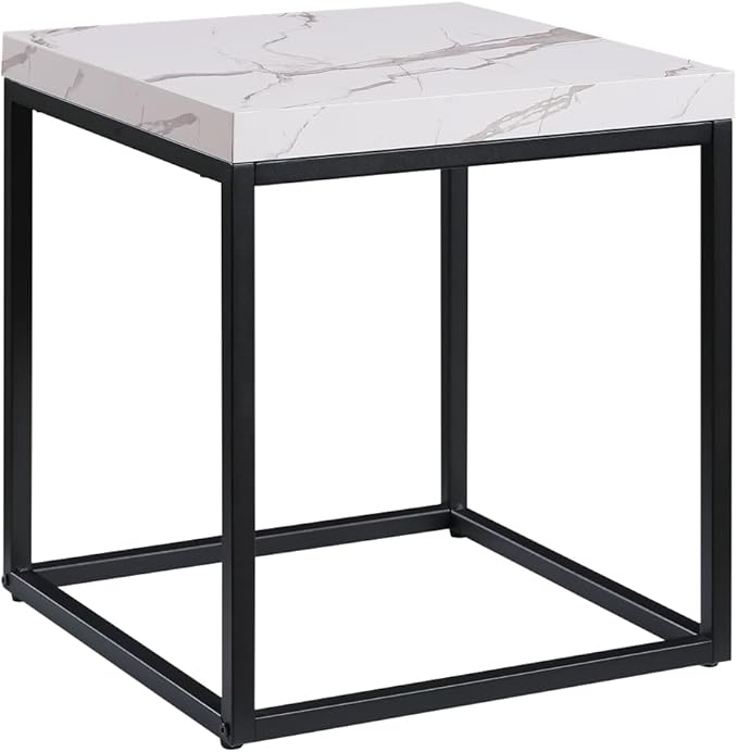 CENSI 18-Inch Marble Accent End Table/Side Table - Image 6