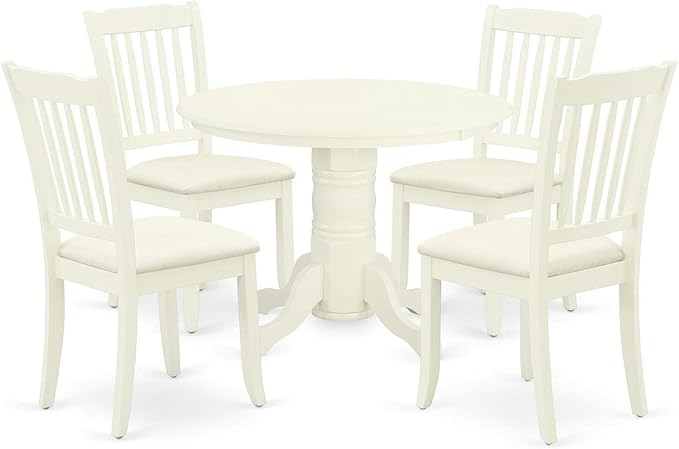 East West Furniture SHDA5-WHI-C 5 Piece Modern Dining Table Set Includes a by EastWestFurniture
