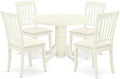 East West Furniture SHDA5-WHI-C 5 Piece Modern Dining Table Set Includes a by EastWestFurniture