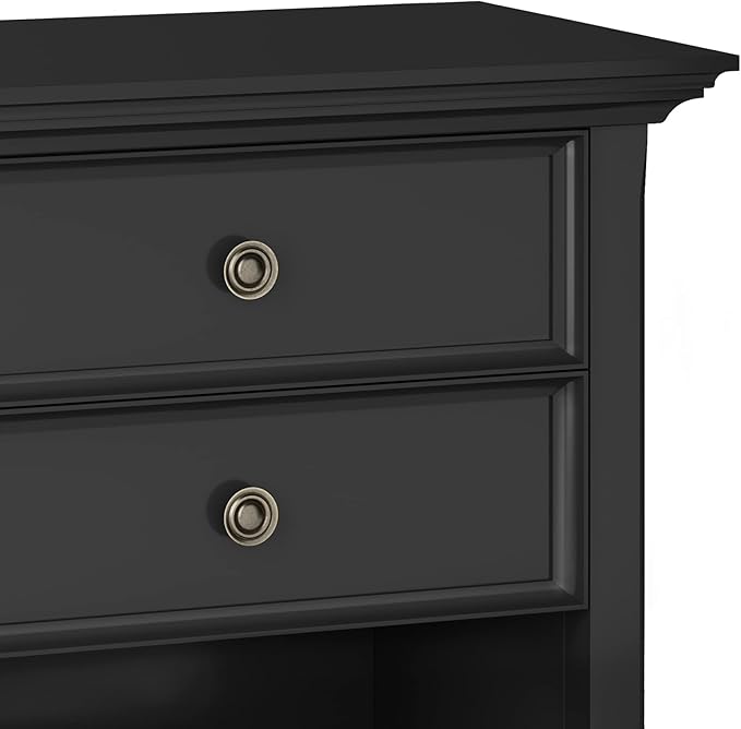 SIMPLIHOME Amherst SOLID WOOD 24 Inch Wide Traditional Bedside Nightstand Table - Image 10