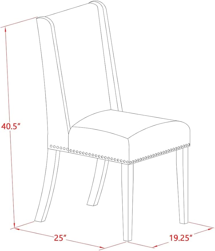 East West Furniture X627FL624-9 9 Piece Dining Room Furniture Set Includes a - Image 13