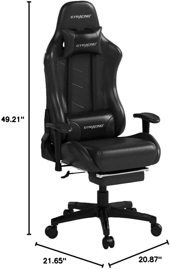GTRACING Gaming Chair with Footrest Speakers Video Game Chair Bluetooth Music - Image 3