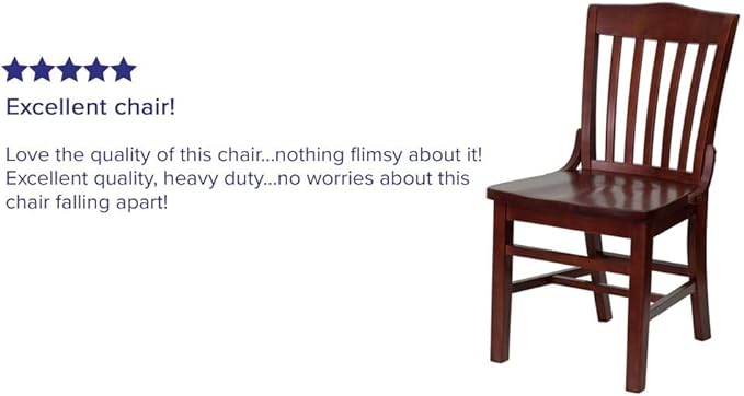 Flash Furniture Hercules Series School House Back Wood Restaurant Chair - Image 11