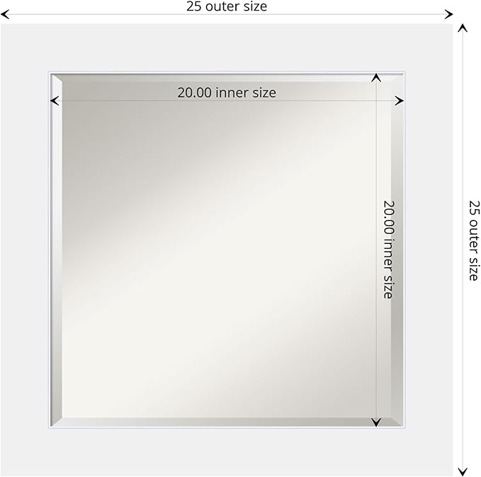 Amanti Art White Bathroom Mirror - Image 4